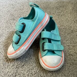 Converse All Star 2V Low Top Sneaker, Bleached Aqua, 6M